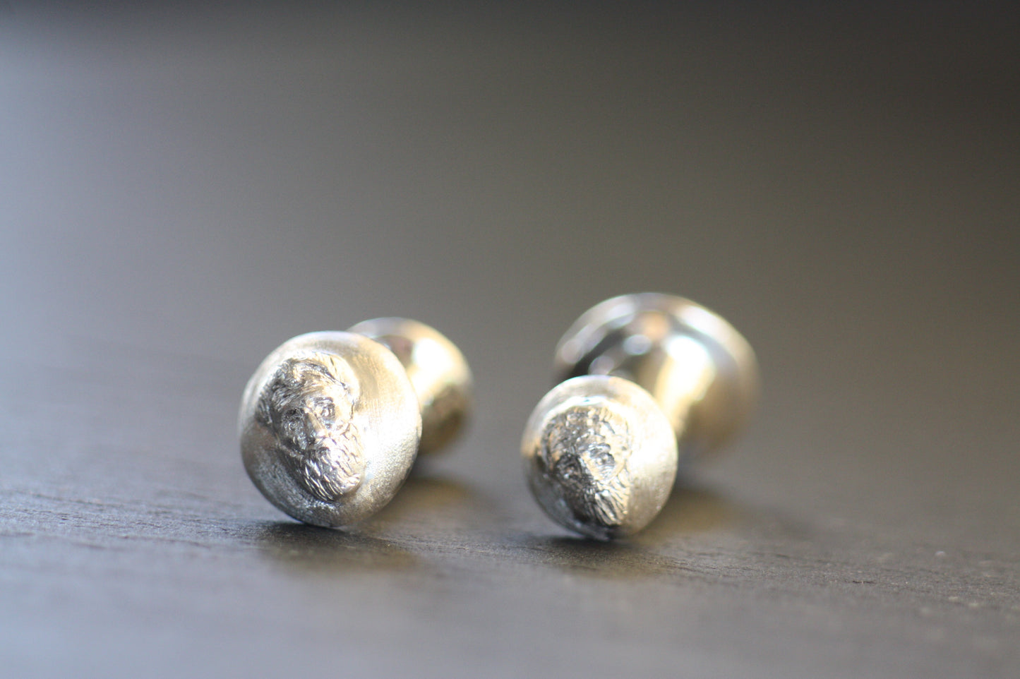 Personalized sterling silver cufflinks
