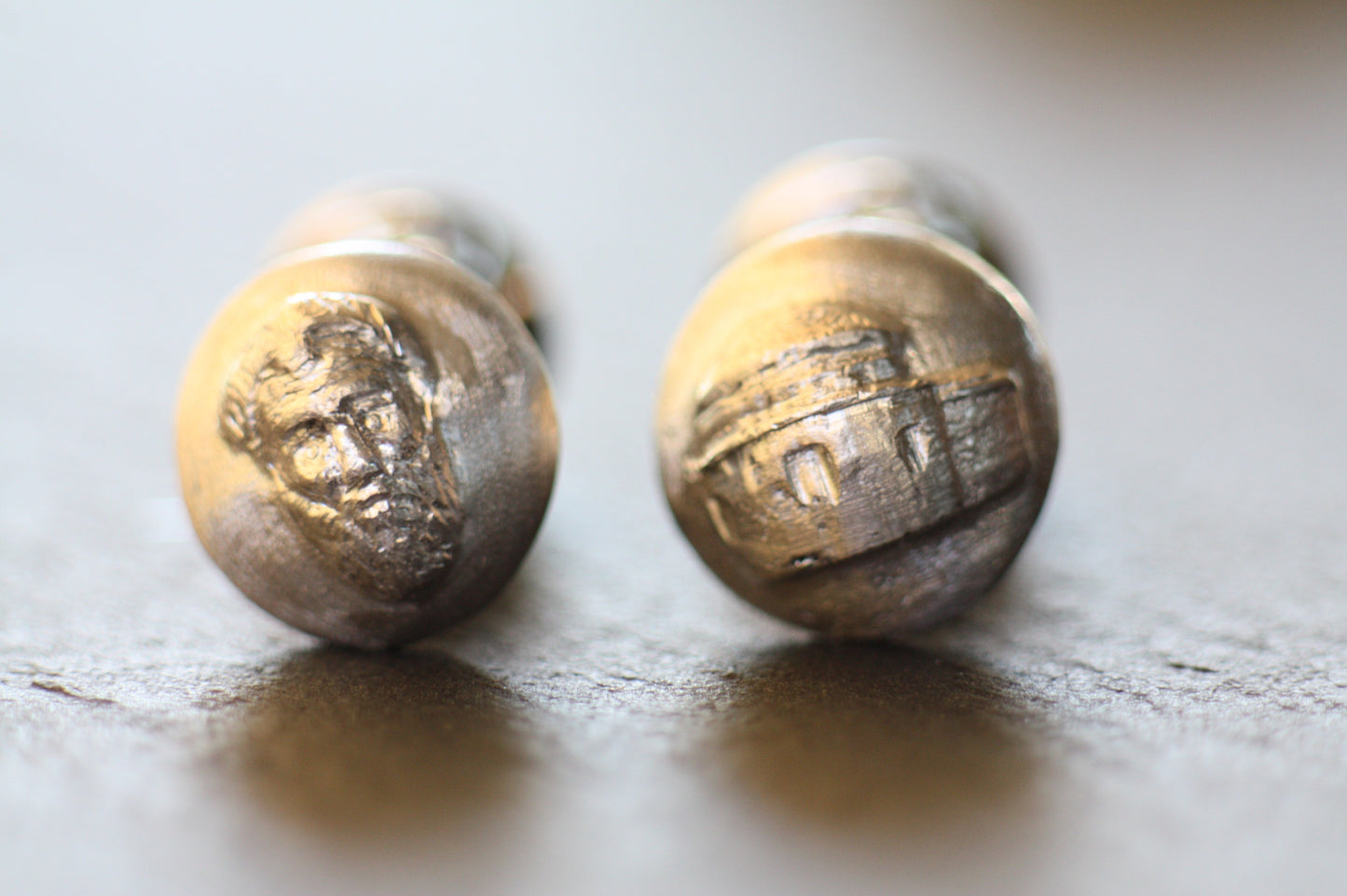 Personalized sterling silver cufflinks
