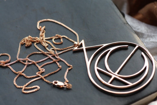 Rose Gold Necklace Family Initials