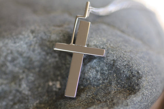 Mens 14K Solid Gold Cross