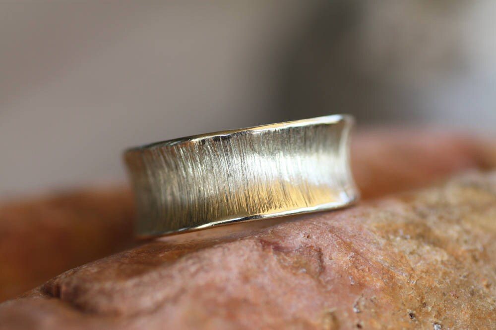 Hammered gold custom made ring