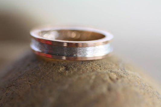 Two tone Gold Wedding band