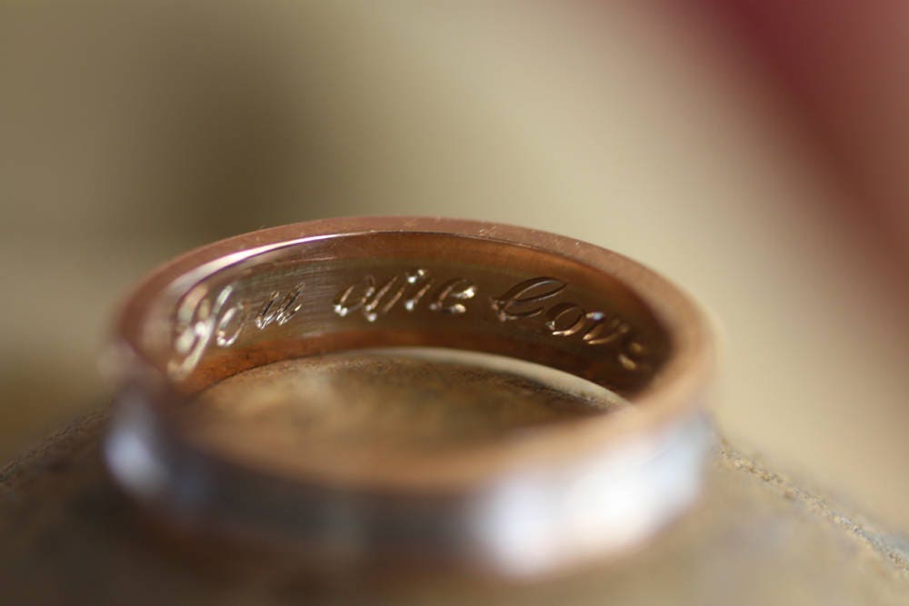 Two tone Gold Wedding band