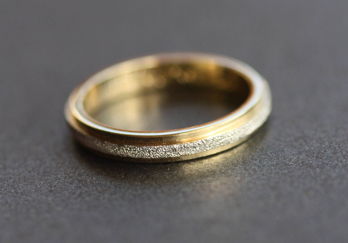 Hammered Gold Wedding band