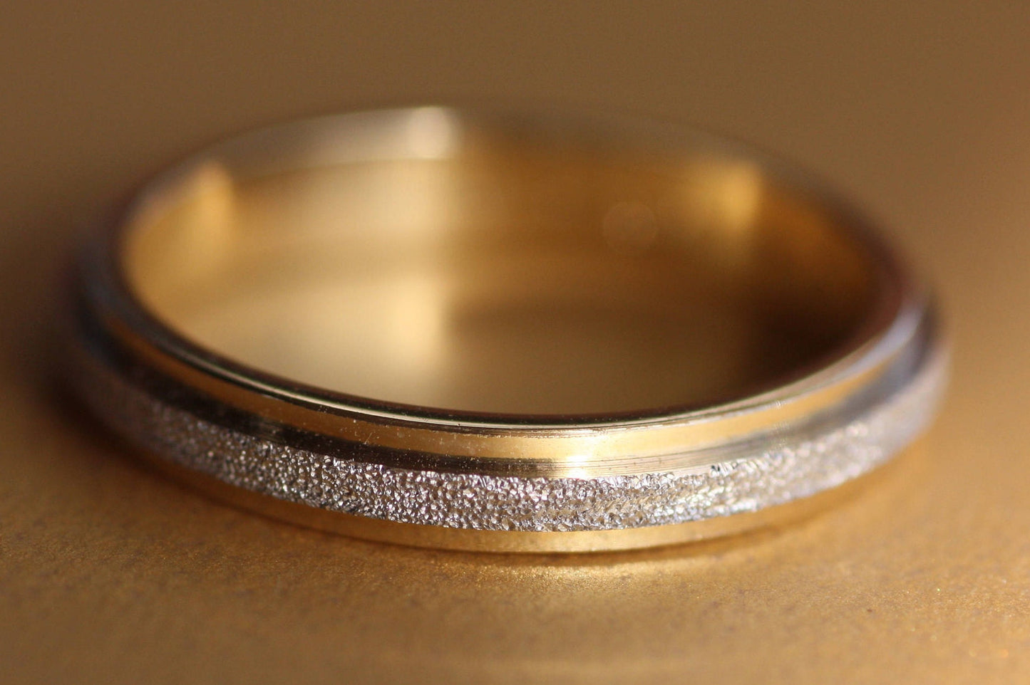 Hammered Gold Wedding band