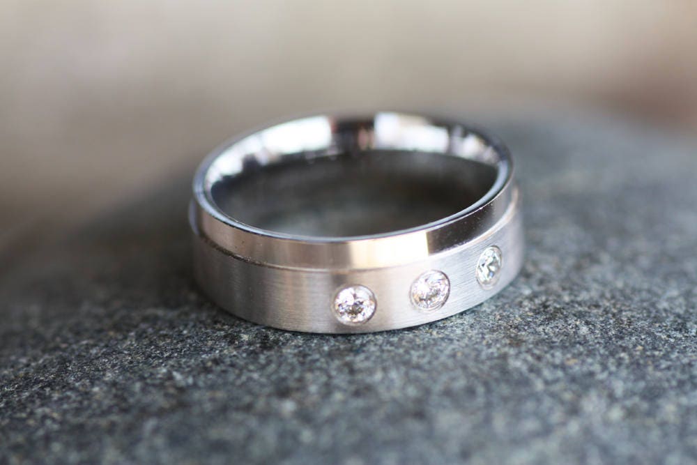 Matching Gold wedding ring for couples, Diamond ring