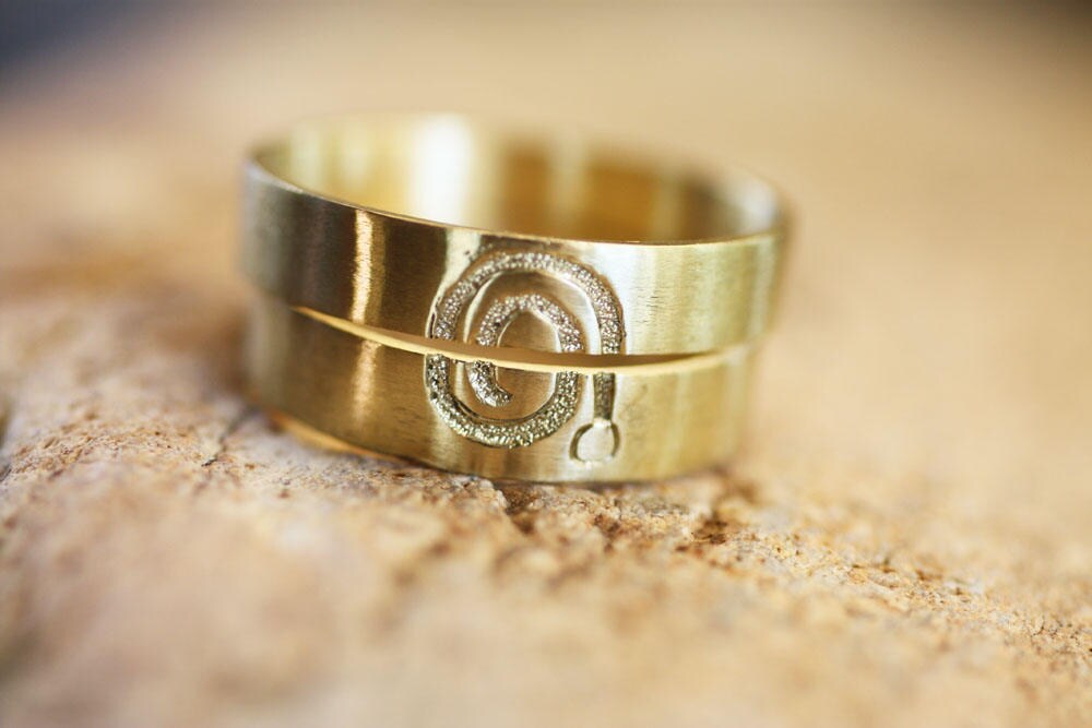 Matching Couples wedding Spiral rings