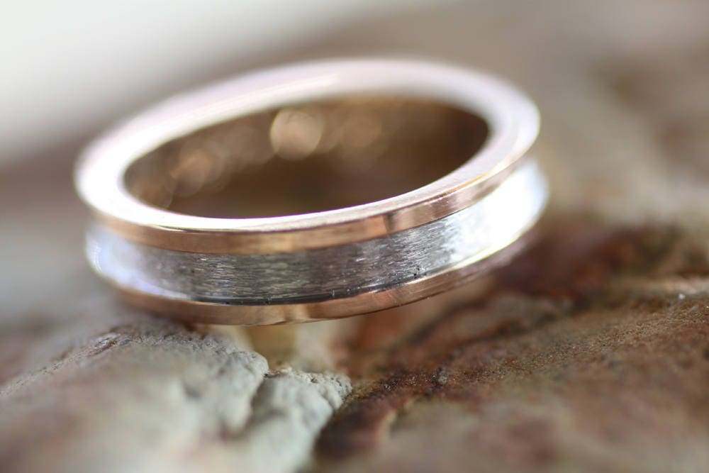 Two tone Gold Wedding band