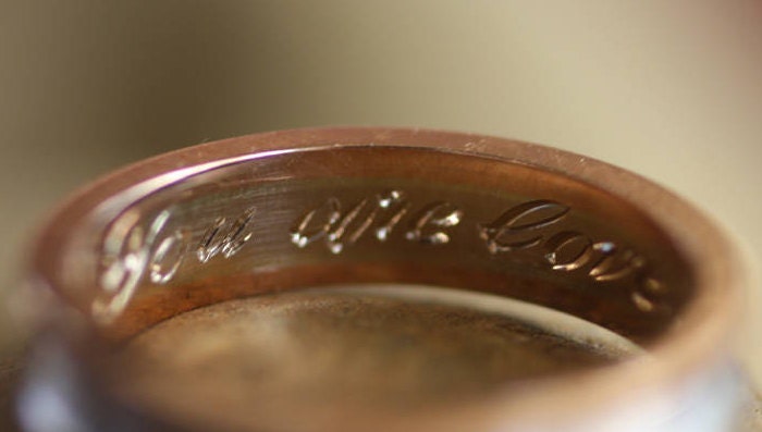 Two tone Gold Wedding band