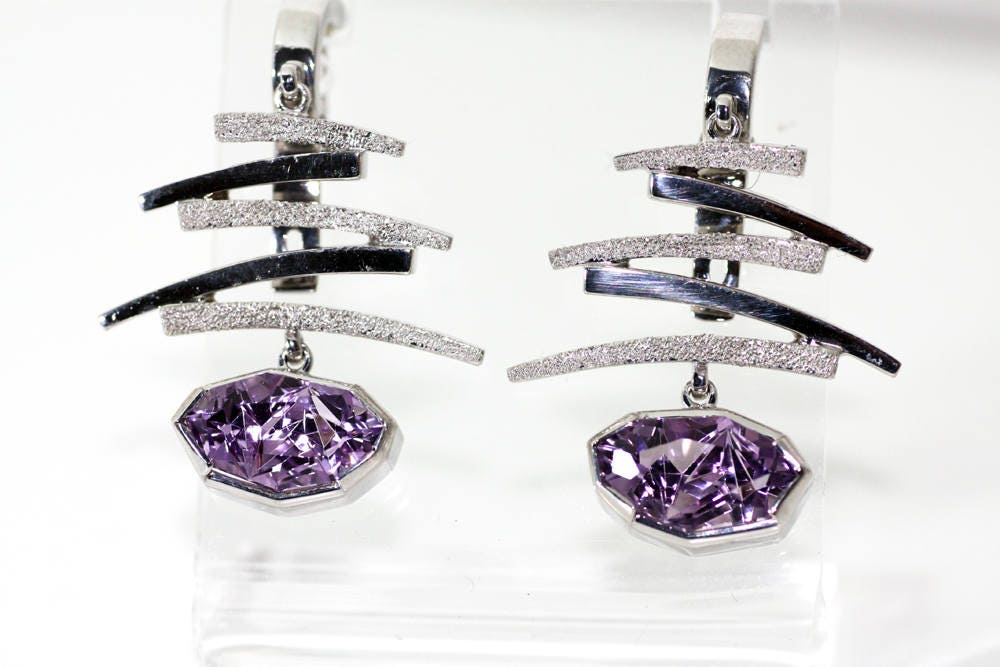 Amethyst Handcrafted birthstones earrings