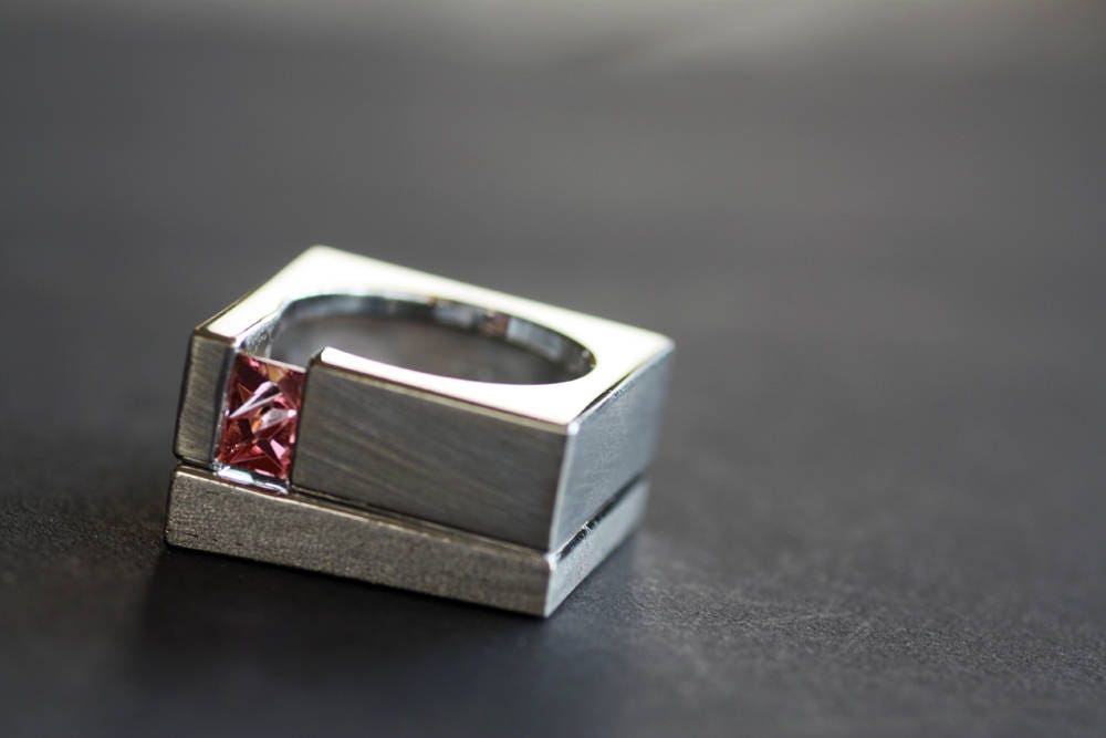 Tourmaline October birthstone Statement ring,Handcrafted gemstone from KREIS JEWELLERY
