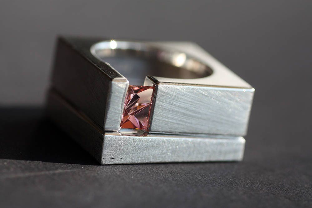 Tourmaline October birthstone Statement ring,Handcrafted gemstone from KREIS JEWELLERY