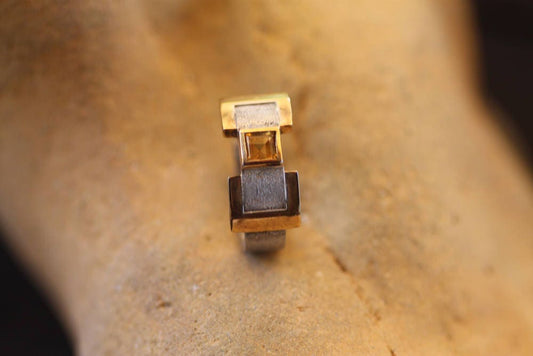 Citrine ring for men