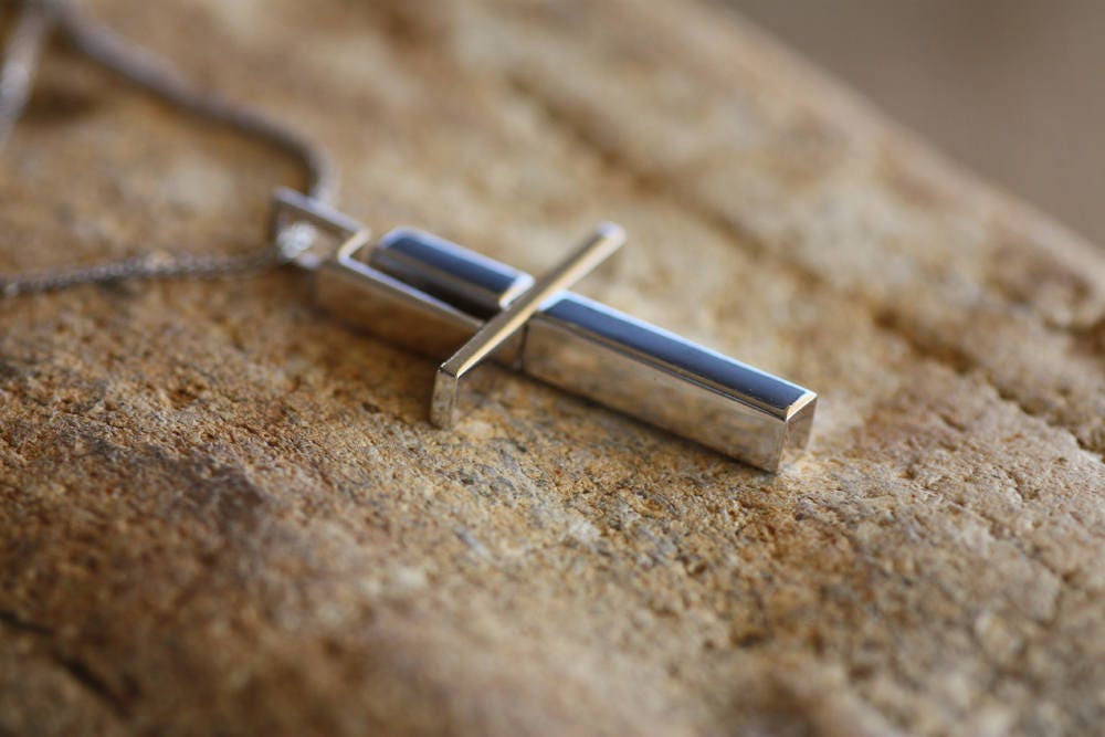 White Gold Cross Necklace