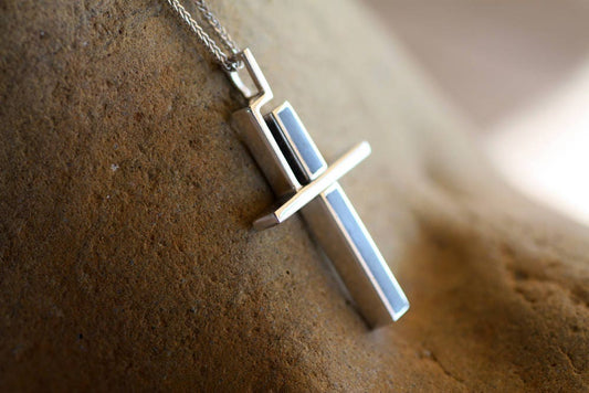 White Gold Cross Necklace