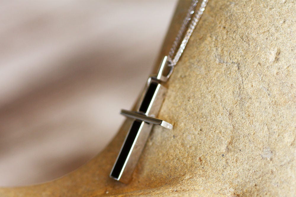 White Gold Cross Necklace