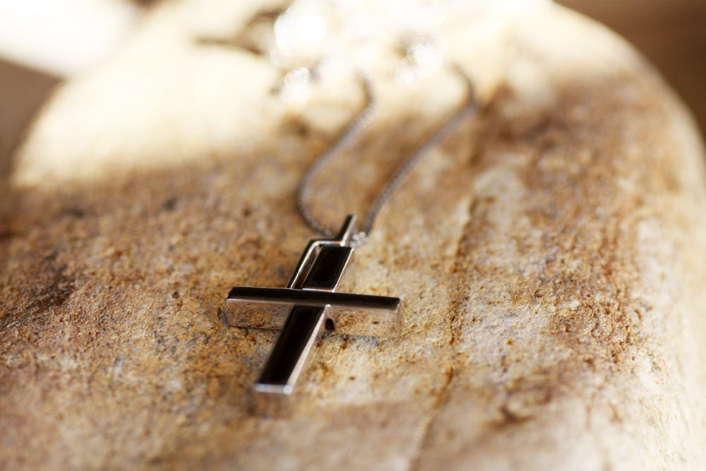 White Gold Cross Necklace