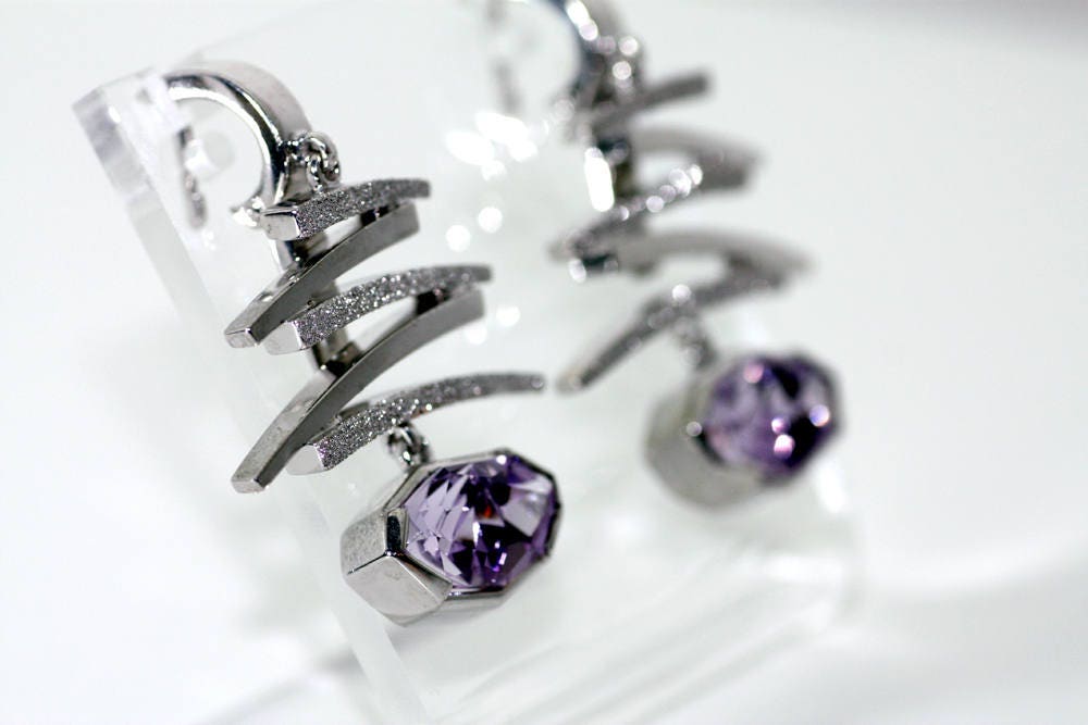 Amethyst Handcrafted birthstones earrings