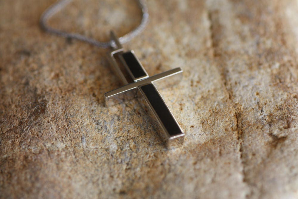 White Gold Cross Necklace