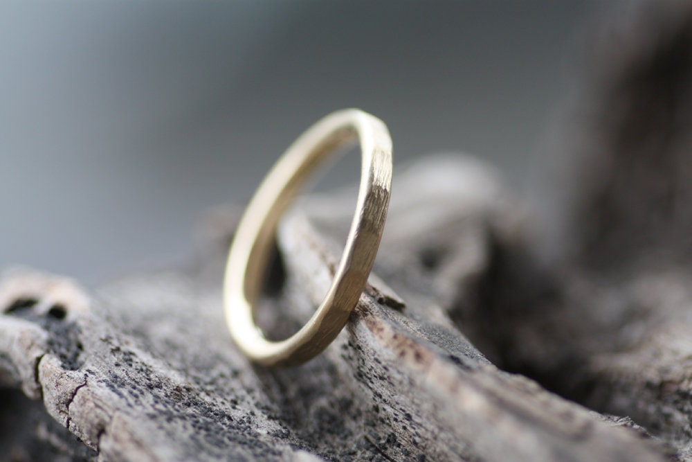 Textured brushed stacking ring