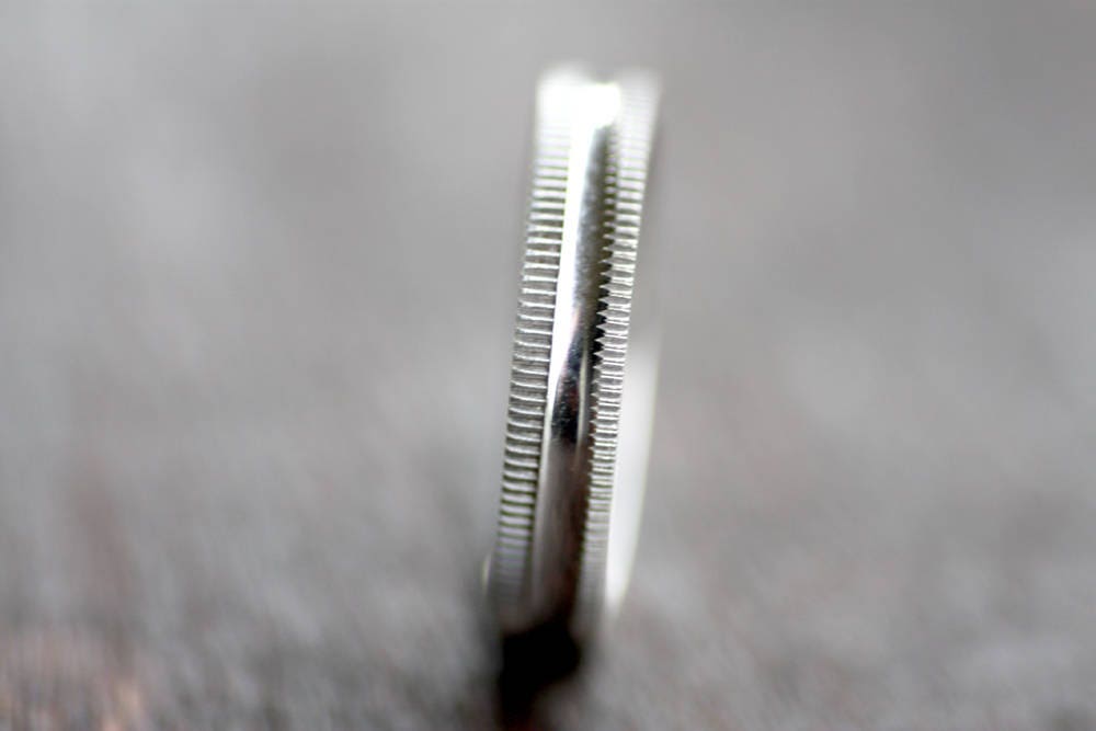 Mens Textured wedding ring