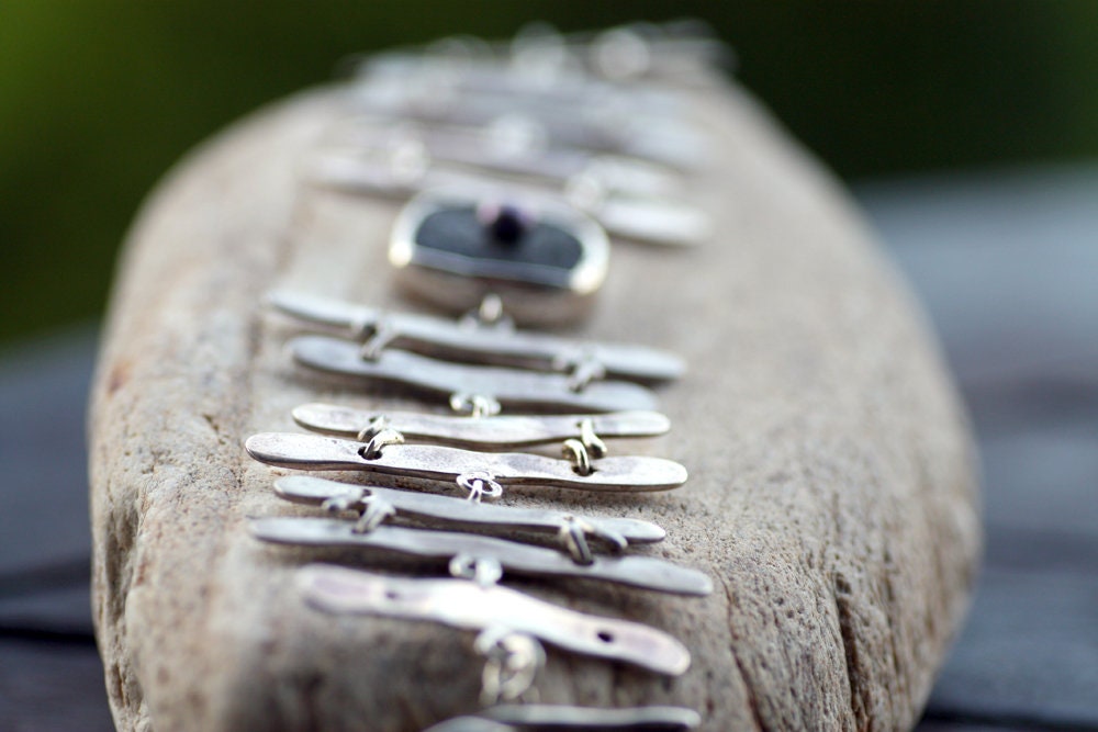 Sterling Silver Black Lava Cuff