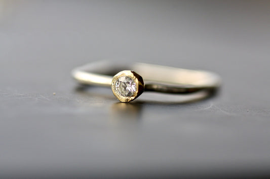 Elegant artistic diamond ring