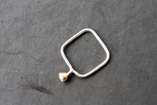 Dainty gold K18 engagement ring