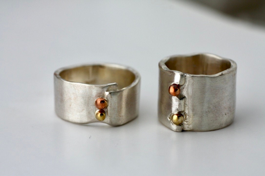 how to make a chunky silver ring, using silver scraps