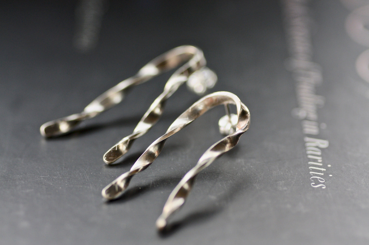 Tourmaline silver Mismatch earrings