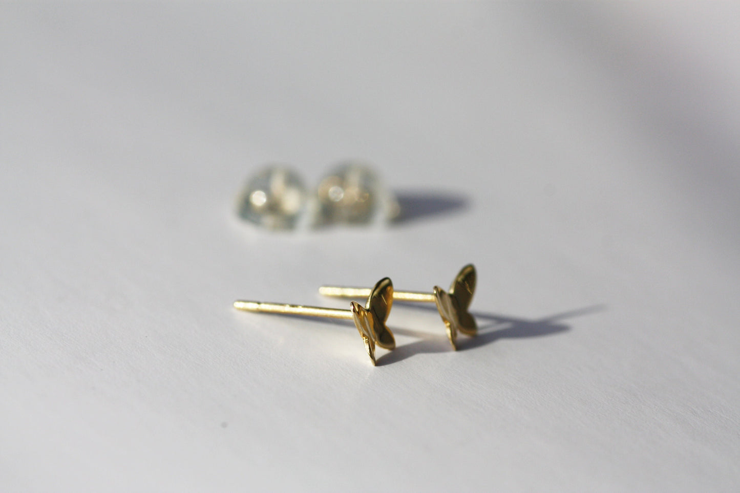 K9 Gold, Butterfly, solid gold earrings