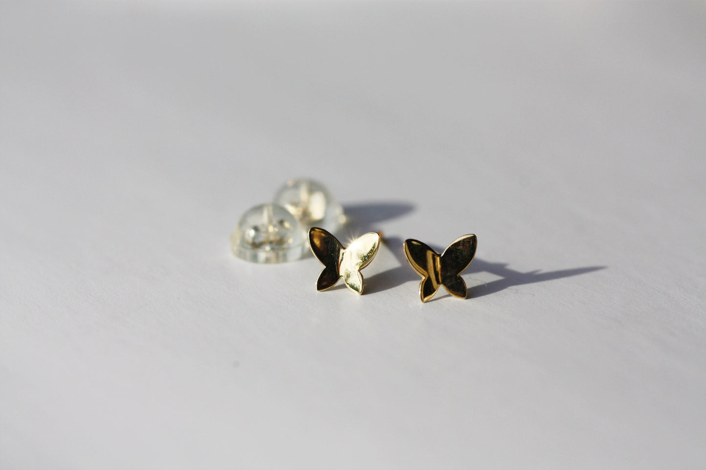 K9 Gold, Butterfly, solid gold earrings