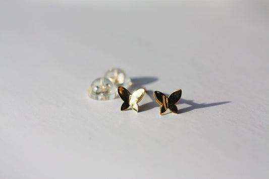 K9 Gold, Butterfly, solid gold earrings