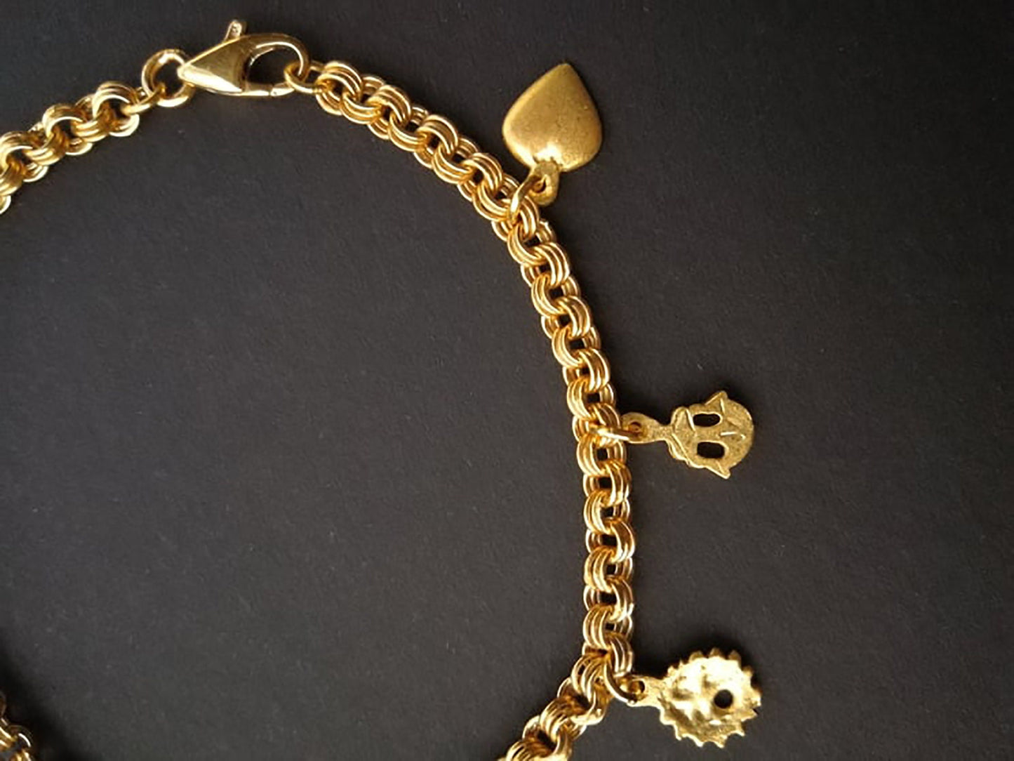 Charm, Solid Gold Baptism bracelet, 9 wishes Bracelet