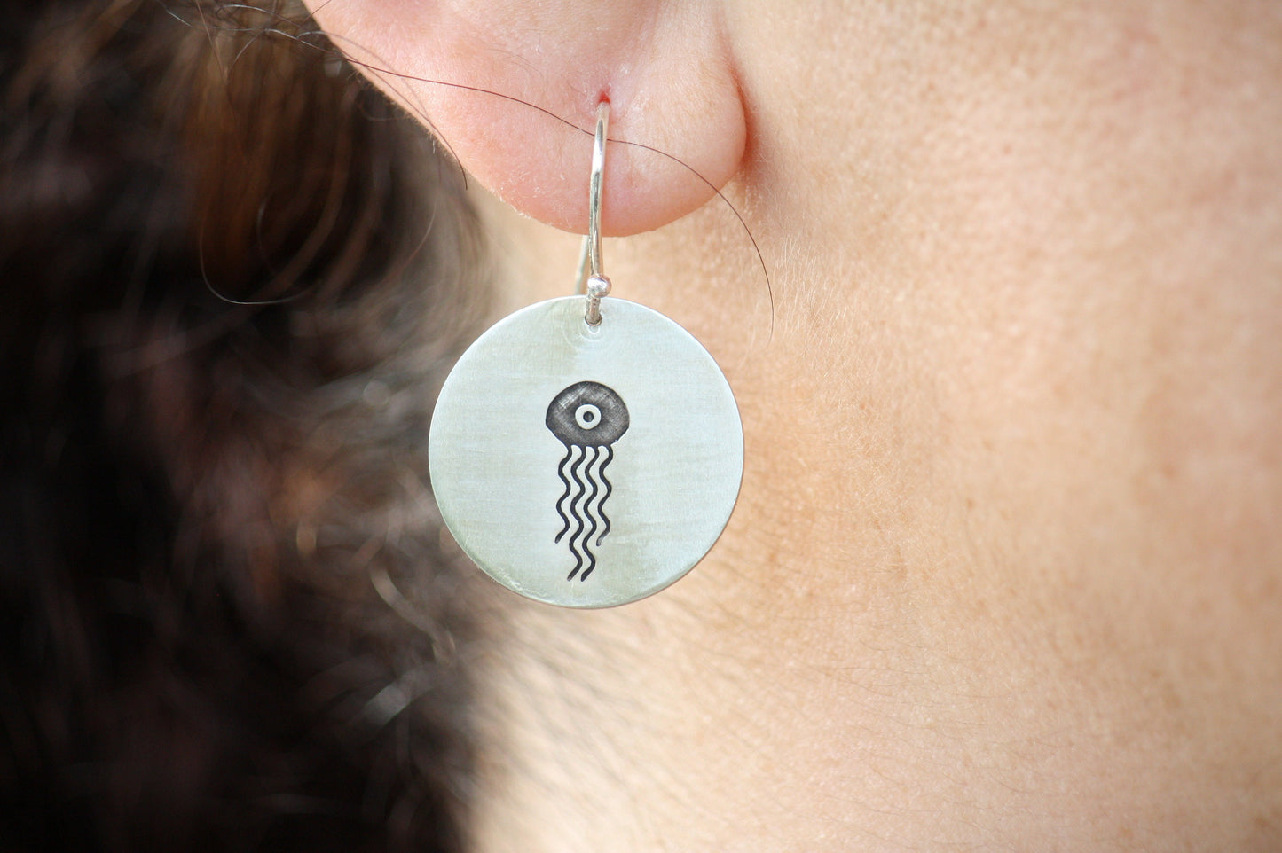 Silver Funny gift earrings and adjustable pendant and bracelet animal-inspired