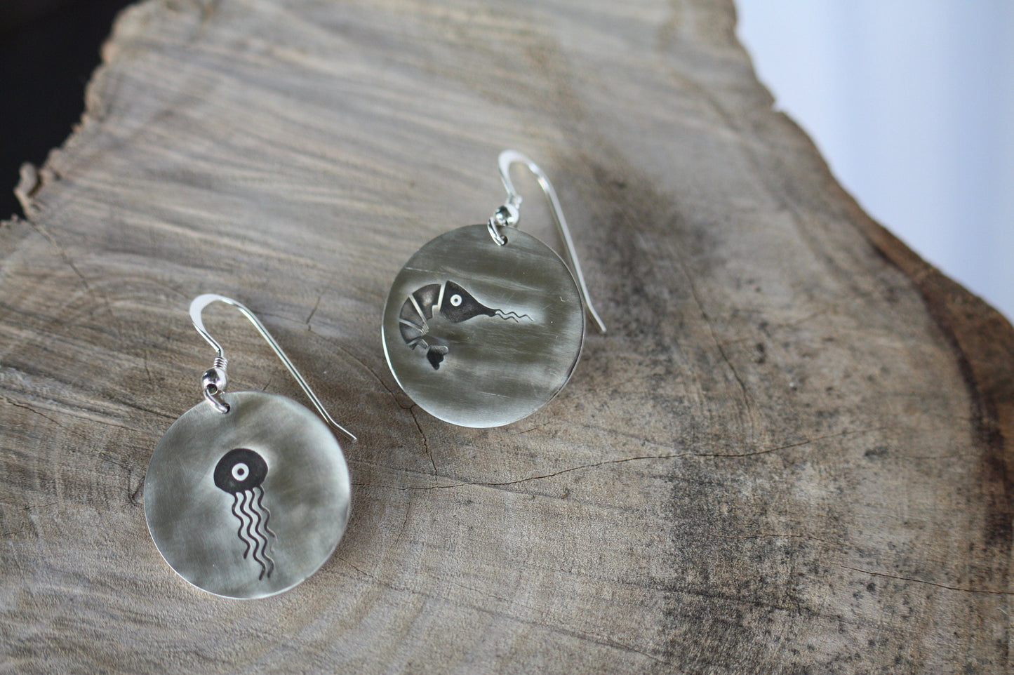 Silver Funny gift earrings and adjustable pendant and bracelet animal-inspired