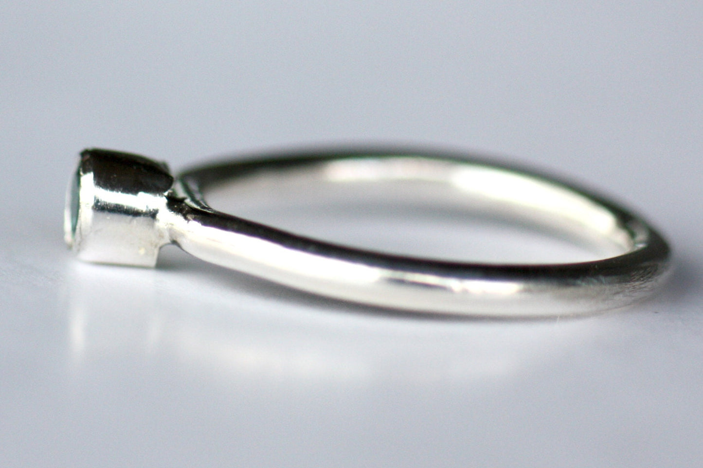 Green Tourmaline minimal stacking ring