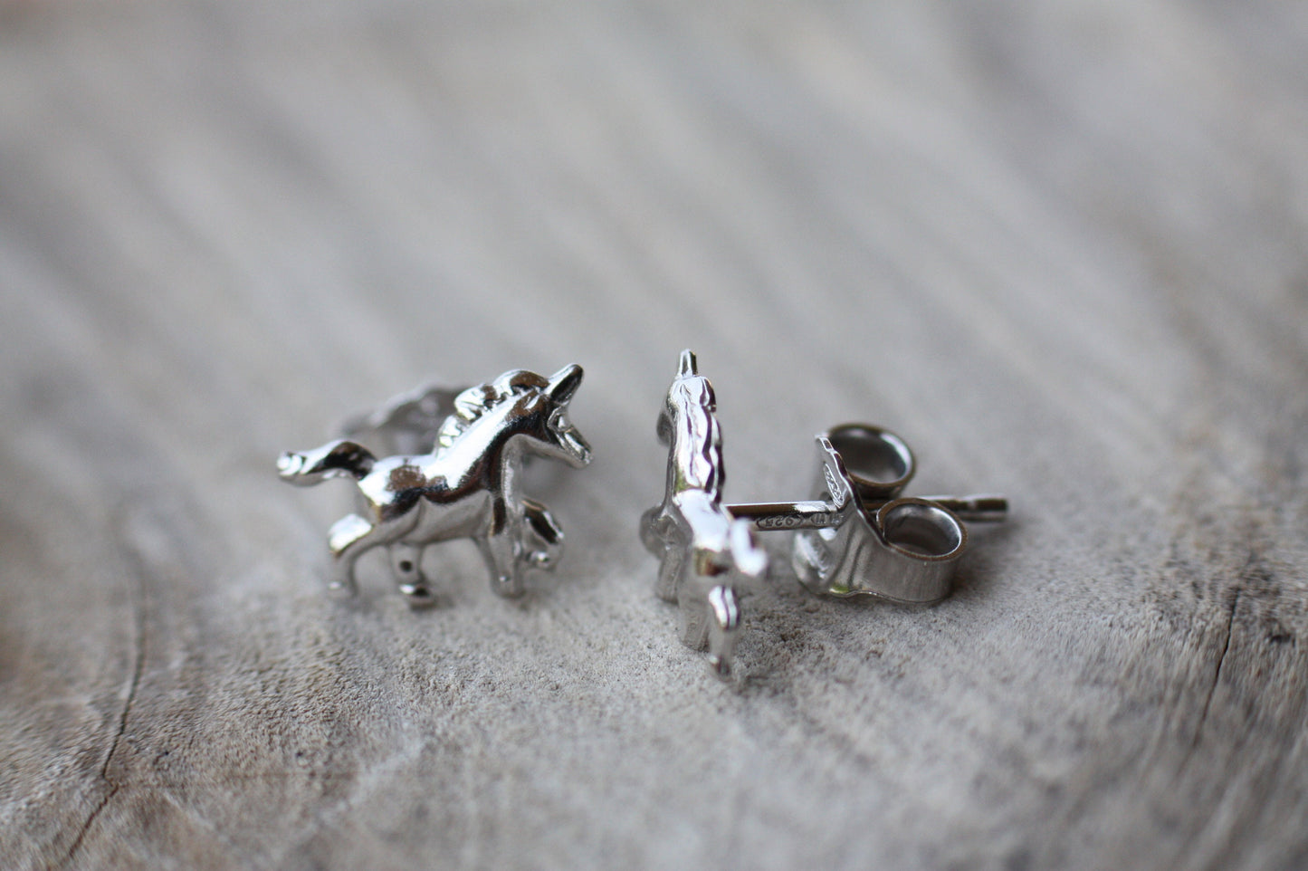 Unicorn kids tiny earrings
