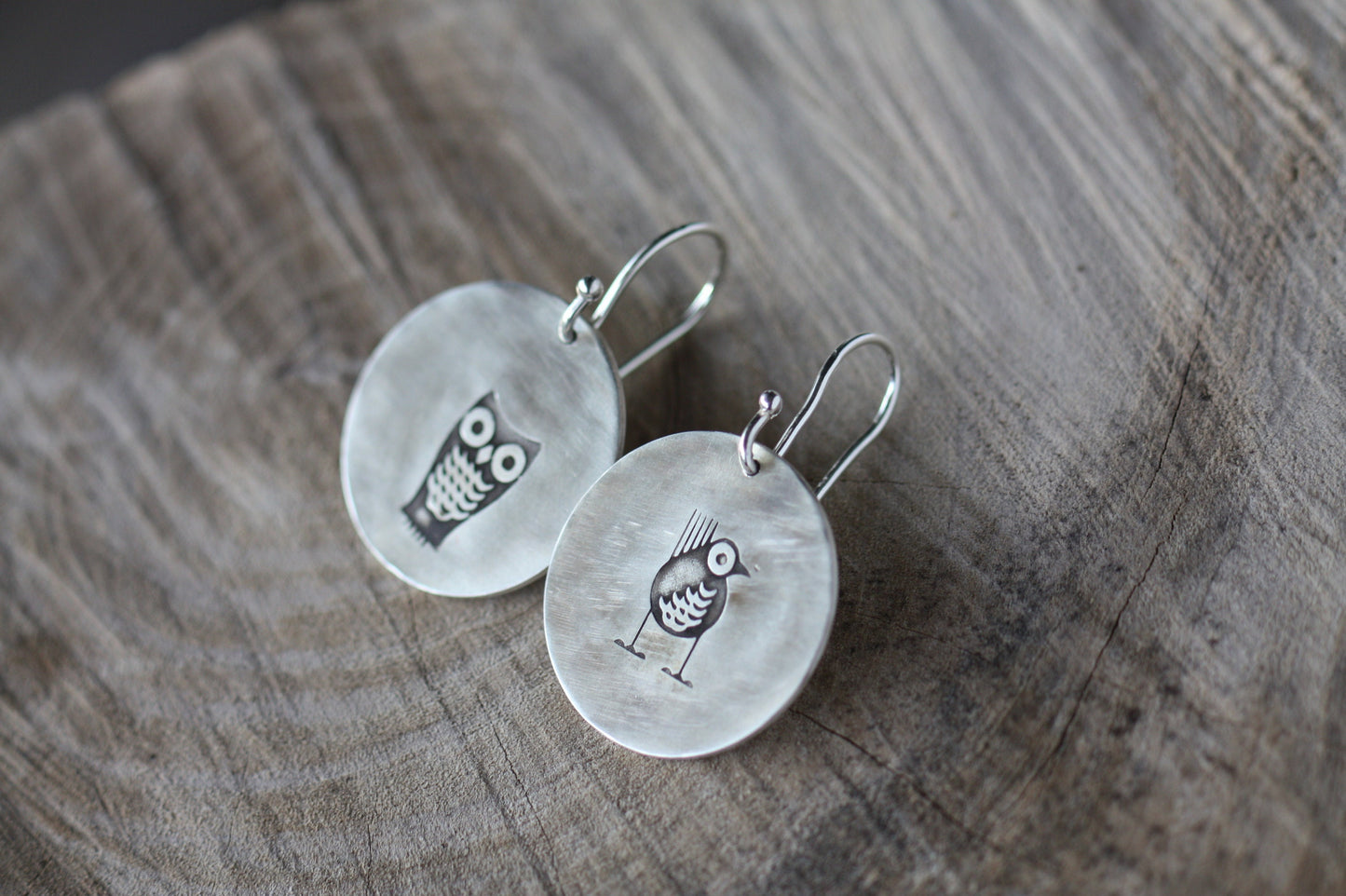 Silver Funny gift earrings and adjustable pendant and bracelet animal-inspired
