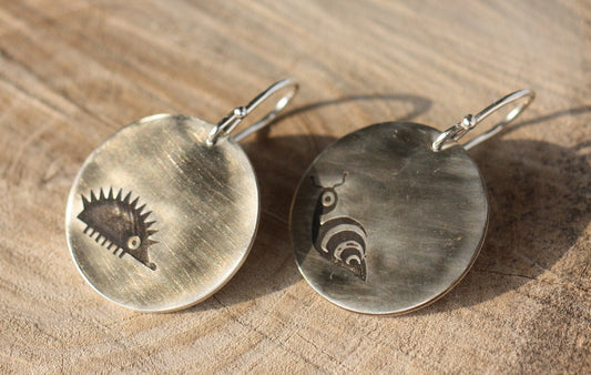 Funny earrings with animals