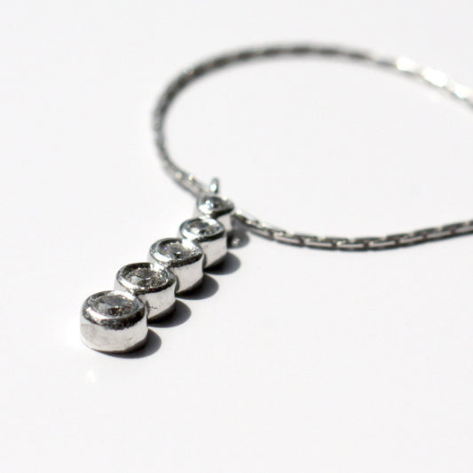 Linear Diamond necklace K18