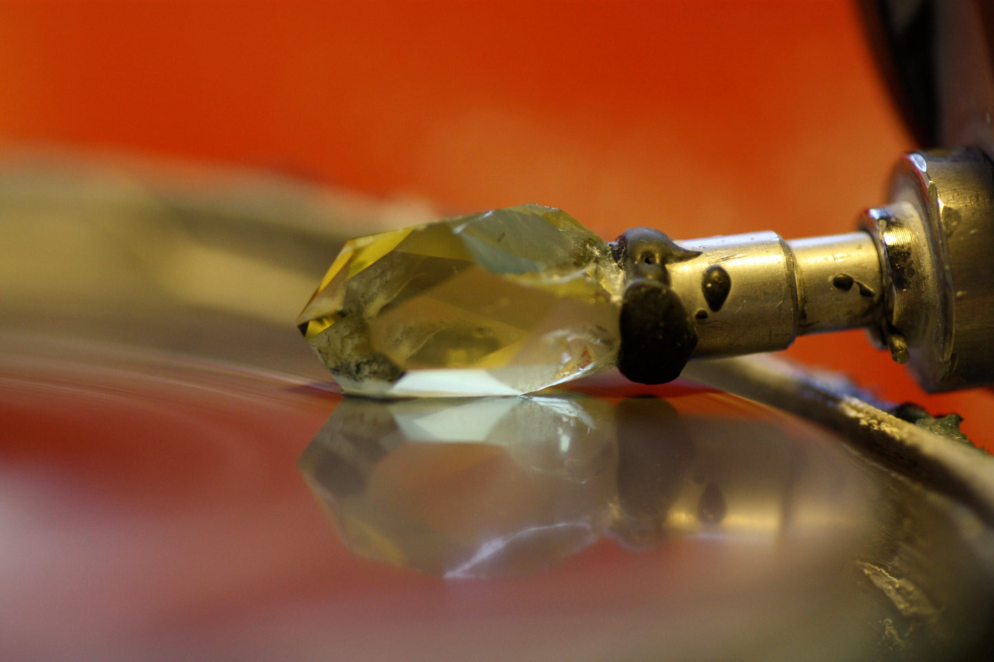 Amethyst and Citrine Gold Wire earrings