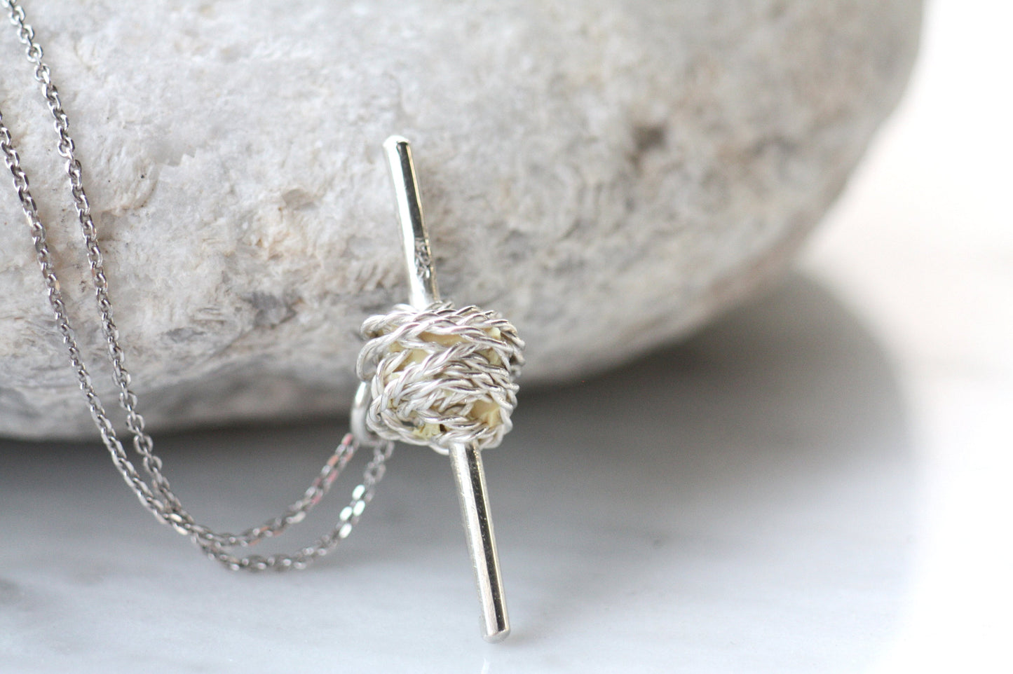 Crochet lovers pendant gift