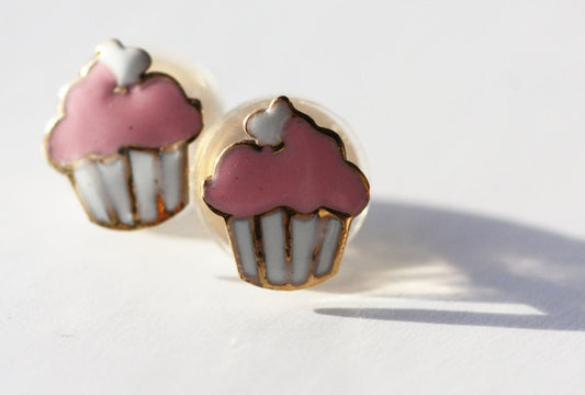 Gold, Tiny, Muffin Kids Earrings