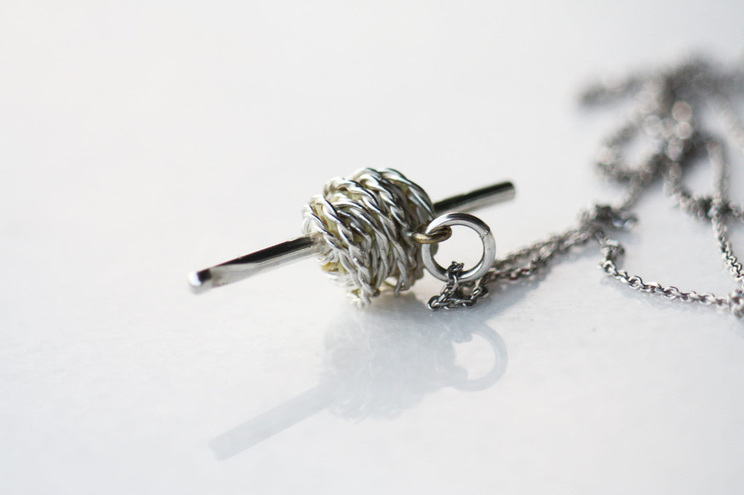 Crochet lovers pendant gift
