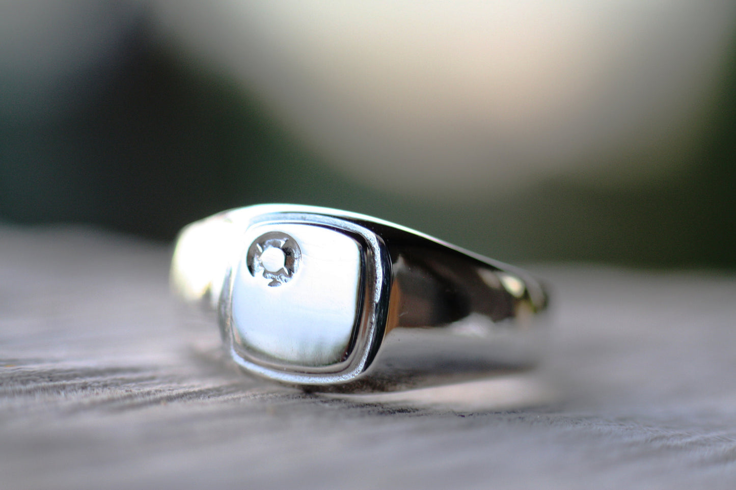 Blue Sapphire Signet ring