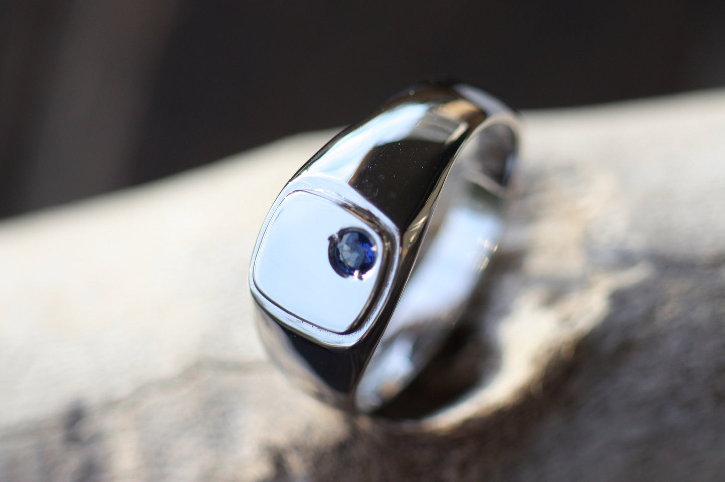 Blue Sapphire Signet ring