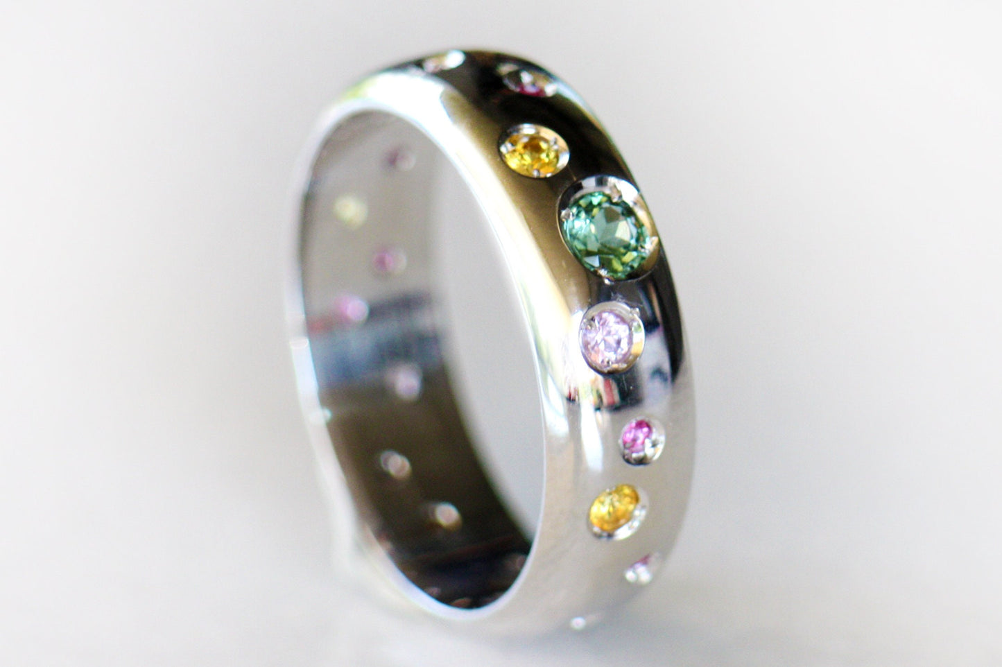 Sapphire and Tourmaline Personalized Multi stone ring