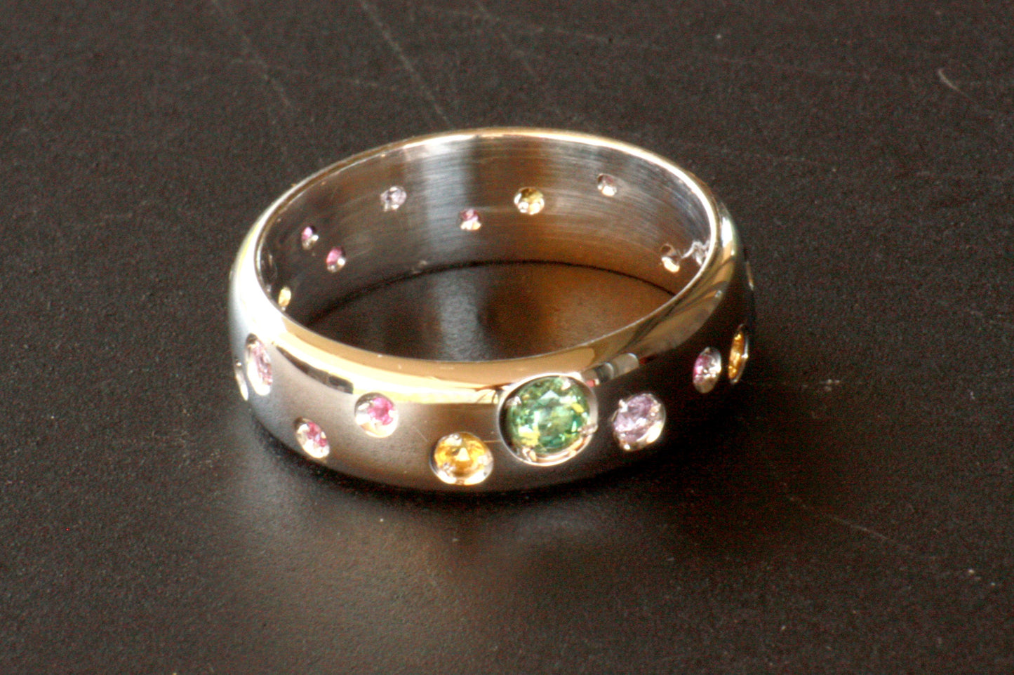 Sapphire and Tourmaline Personalized Multi stone ring