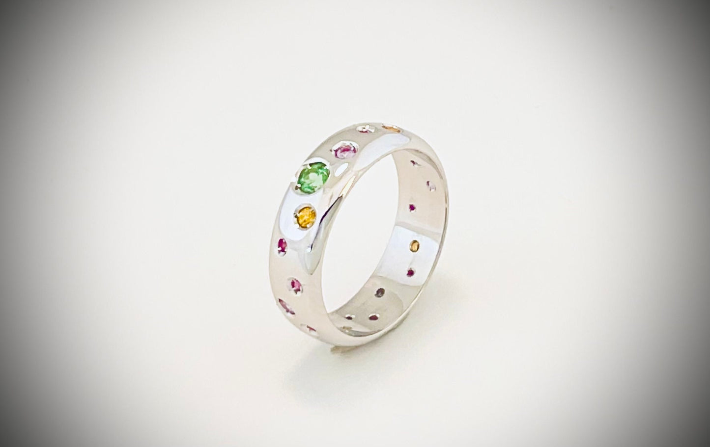 Sapphire and Tourmaline Personalized Multi stone ring